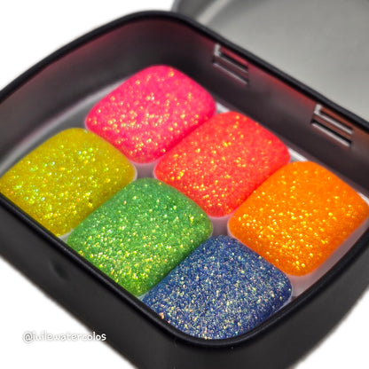 Quarter Jelly bean set Handmade Chunky glitter watercolor paints