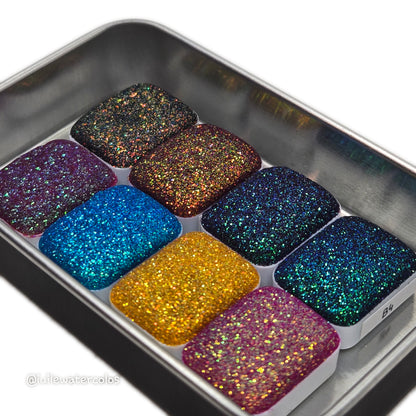 Quarter B glitter set chunky glitter handmade watercolor paint