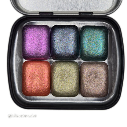 Quarter Holiday Gift Set 2024 Christmas New Handmade Chrome Shimmer Watercolor Paints