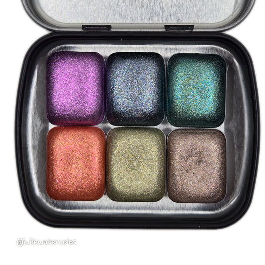 Quarter Holiday Gift Set 2024 Christmas New Handmade Chrome Shimmer Watercolor Paints