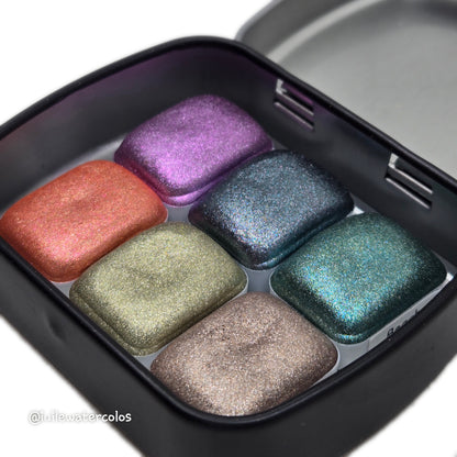 Quarter Holiday Gift Set 2024 Christmas New Handmade Chrome Shimmer Watercolor Paints
