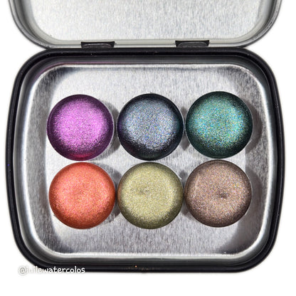 Button Holiday Gift Set 2024 Christmas New Handmade Chrome Shimmer Watercolor Paints