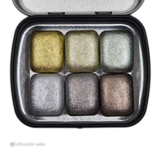 Quarter The Weight Of Light Set Handmade Shine Chrome Shimmer Watercolor Paints