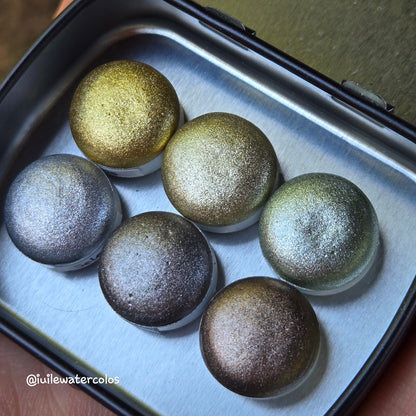 Button The Weight Of Light Set Handmade Shine Chrome Shimmer Watercolor Paints