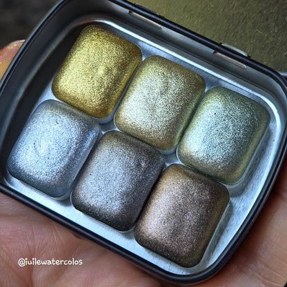 Quarter The Weight Of Light Set Handmade Shine Chrome Shimmer Watercolor Paints