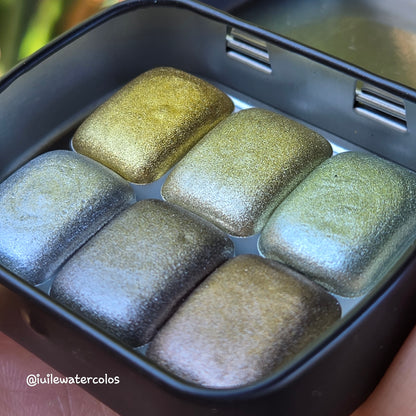 Quarter The Weight Of Light Set Handmade Shine Chrome Shimmer Watercolor Paints