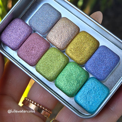 Quarter HG set Hologram glitter handmade watercolor paints