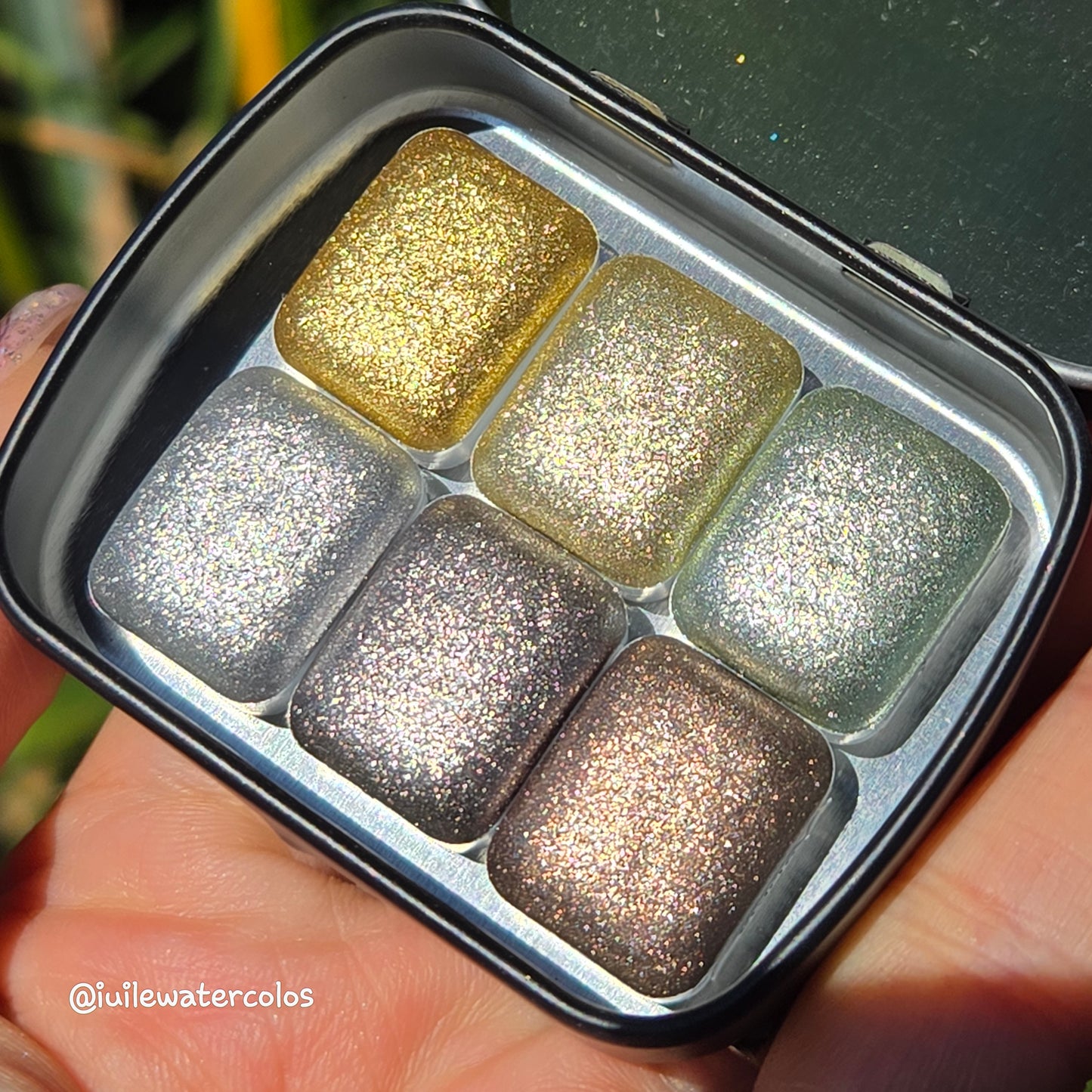 Quarter The Weight Of Light Set Handmade Shine Chrome Shimmer Watercolor Paints
