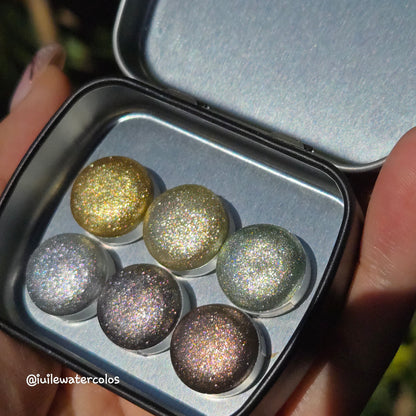 Button The Weight Of Light Set Handmade Shine Chrome Shimmer Watercolor Paints