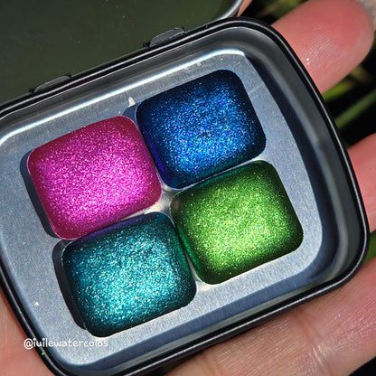 Half Electric Punch Handmade Christmas Shimmer Watercolor Paints