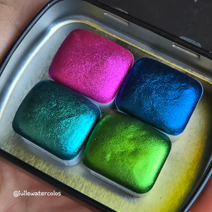 Half Electric Punch Handmade Christmas Shimmer Watercolor Paints