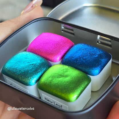 Half Electric Punch Handmade Christmas Shimmer Watercolor Paints