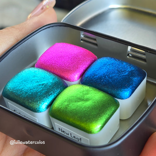 Half Electric Punch Handmade Christmas Shimmer Watercolor Paints