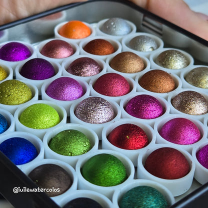 Vol.3 Magical Drop Tiny Sampler Set Christmas Chrome handmade glittery watercolor paints