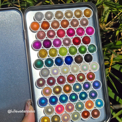 3 & 4 Magical Drop Tiny Sampler set Handmade Shimmer Hologram Color shift Chrome mica Chameleon Watercolor Paint