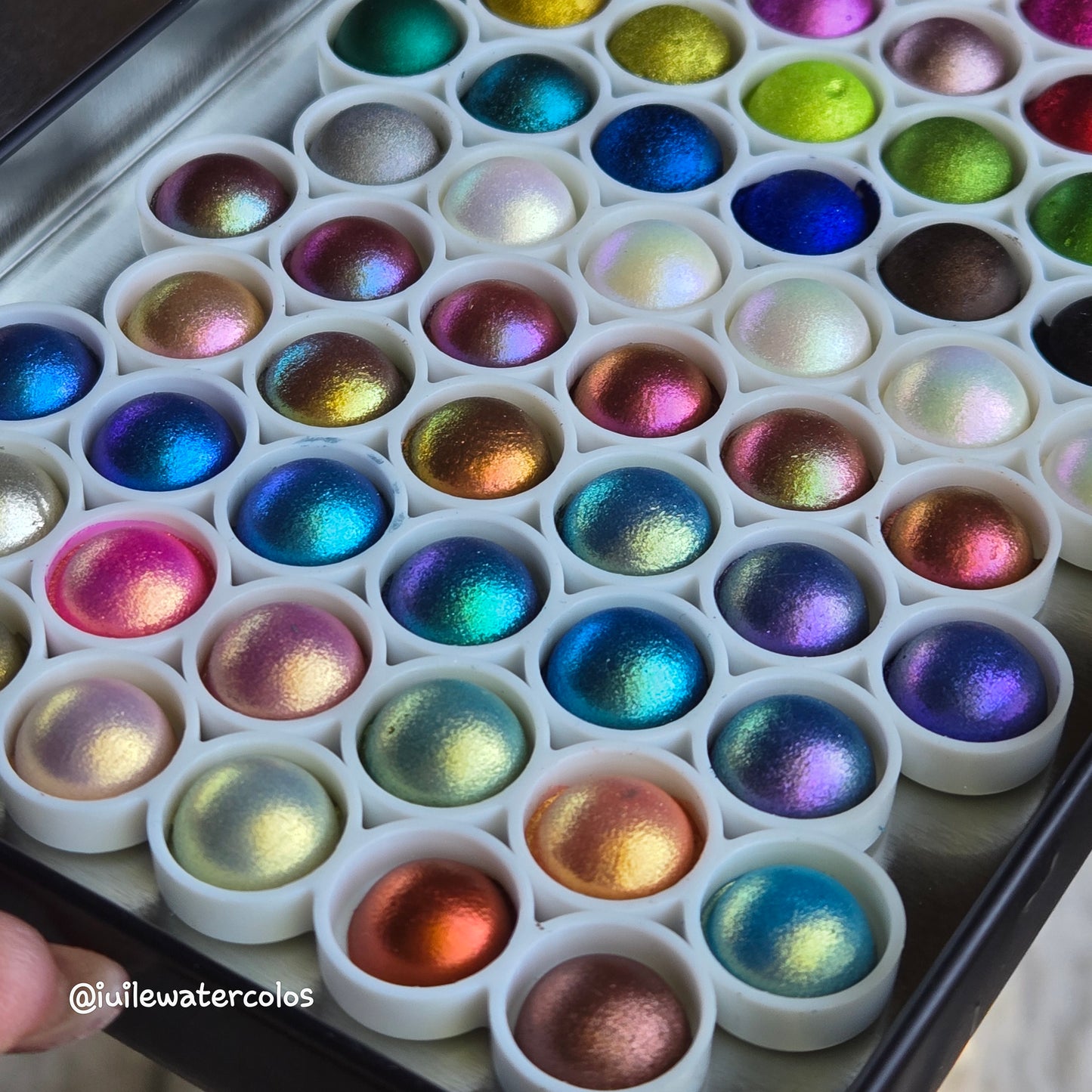 3 & 4 Magical Drop Tiny Sampler set Handmade Shimmer Hologram Color shift Chrome mica Chameleon Watercolor Paint