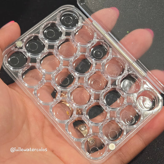 IUILE Clear Plastic Empty Dot Card Palette Case – Transparent Portable Storage Box for Watercolor Dot Cards