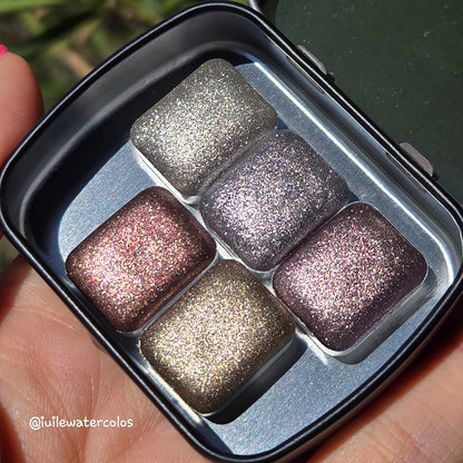 Quarter Chic Tinsel Set 2024 Christmas Handmade Chrome Shimmer Watercolor Paints