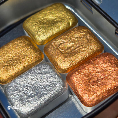 Quarter Extra fine set Metallic Chrome Handmade Watercolor Paints