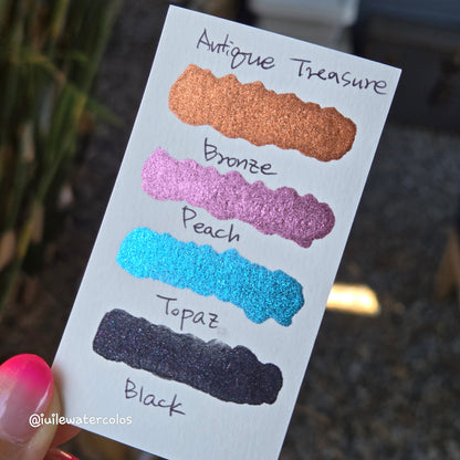 Half Antique Treasure Handmade Christmas Shimmer Watercolor Paints