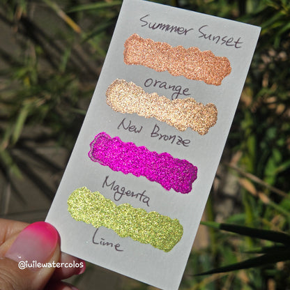 Half Summer Sunset Handmade Christmas Shimmer Watercolor Paints