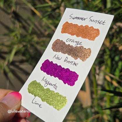 Half Summer Sunset Handmade Christmas Shimmer Watercolor Paints