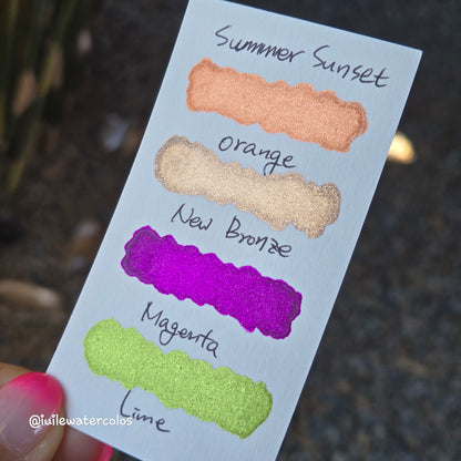 Half Summer Sunset Handmade Christmas Shimmer Watercolor Paints