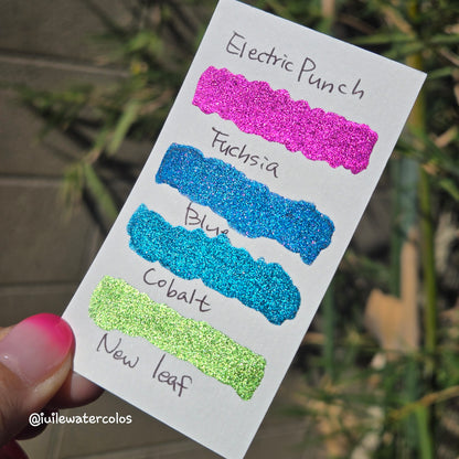 Half Electric Punch Handmade Christmas Shimmer Watercolor Paints