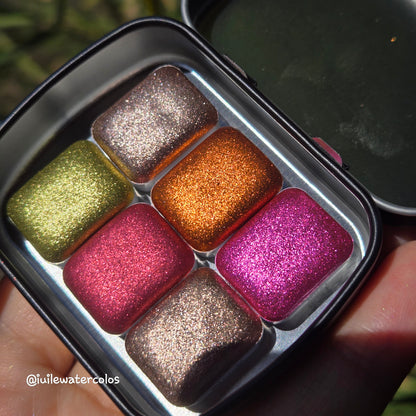 Quarter Winter Garden Set 2024 Christmas New Handmade Chrome Shimmer Watercolor Paints