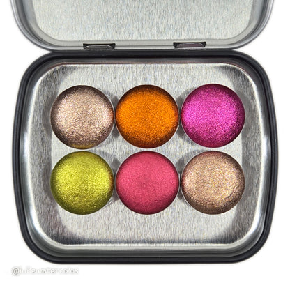 Button Winter Garden Set 2024 Christmas New Handmade Chrome Shimmer Watercolor Paints