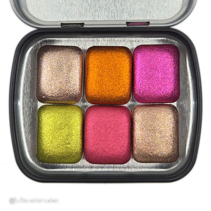 Quarter Winter Garden Set 2024 Christmas New Handmade Chrome Shimmer Watercolor Paints