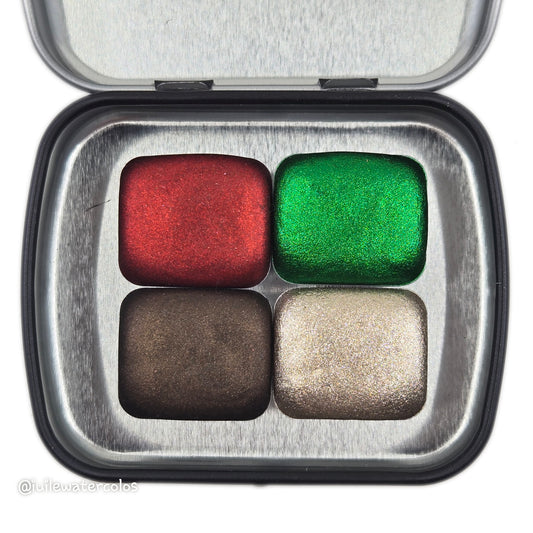 Half Vintage Velvet Handmade Christmas Shimmer Watercolor Paints