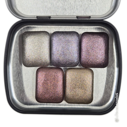 Quarter Chic Tinsel Set 2024 Christmas Handmade Chrome Shimmer Watercolor Paints