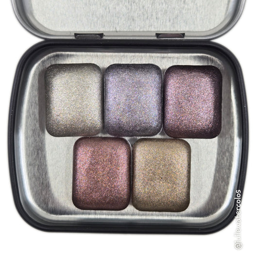 Quarter Chic Tinsel Set 2024 Christmas Handmade Chrome Shimmer Watercolor Paints