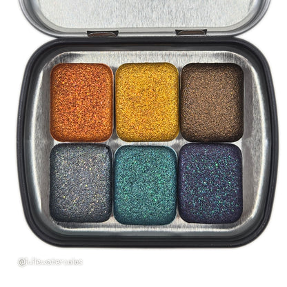 Quarter Halloween 2021 Set Handmade Shimmer Glitter Watercolor Paint