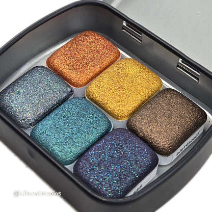 Quarter Halloween 2021 Set Handmade Shimmer Glitter Watercolor Paint