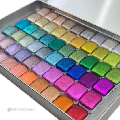 Quarter Christmas 60 set Handmade Shine Chrome Shimmer Watercolor Paints