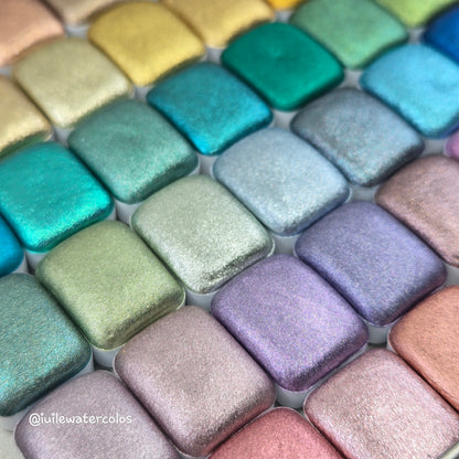 Quarter Christmas 60 set Handmade Shine Chrome Shimmer Watercolor Paints