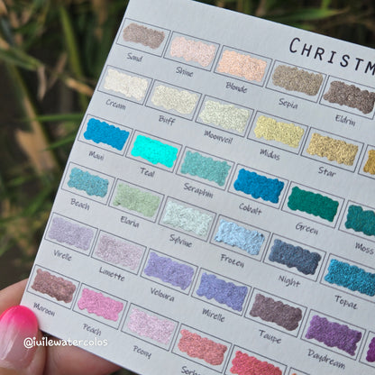 Quarter Christmas 60 set Handmade Shine Chrome Shimmer Watercolor Paints