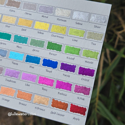 Quarter Christmas 60 set Handmade Shine Chrome Shimmer Watercolor Paints