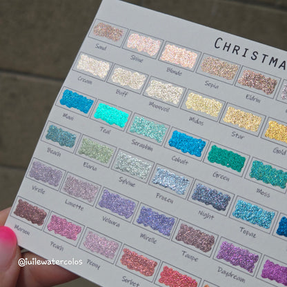 Quarter Christmas 60 set Handmade Shine Chrome Shimmer Watercolor Paints