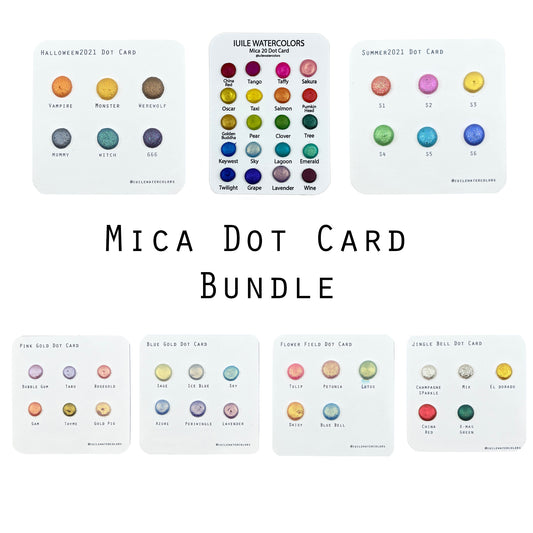 IUILE Dot Card Bundles Handmade Chrome Super Color Shift Shimmer Watercolor Paints