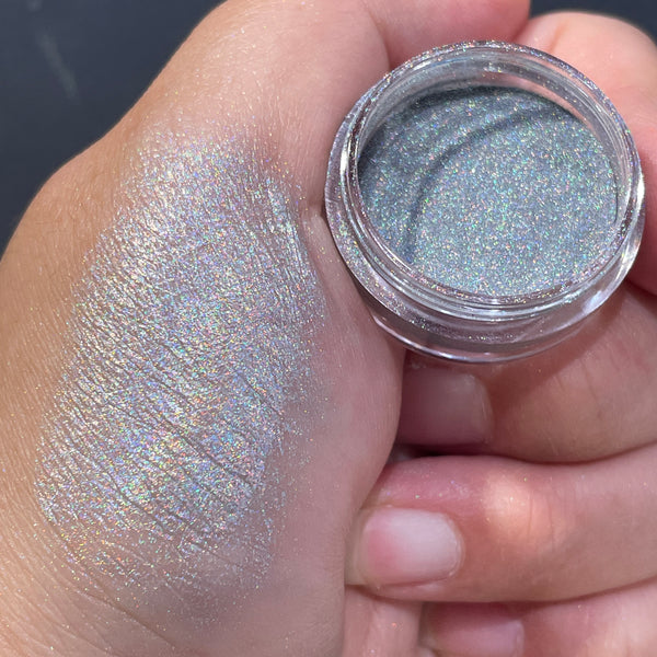 Silver - GlitterWarehouse Fine (.008) Holographic Solvent Resistant  Cosmetic Grade Glitter. Great for Makeup, Body Tattoo, Nail Art and More!