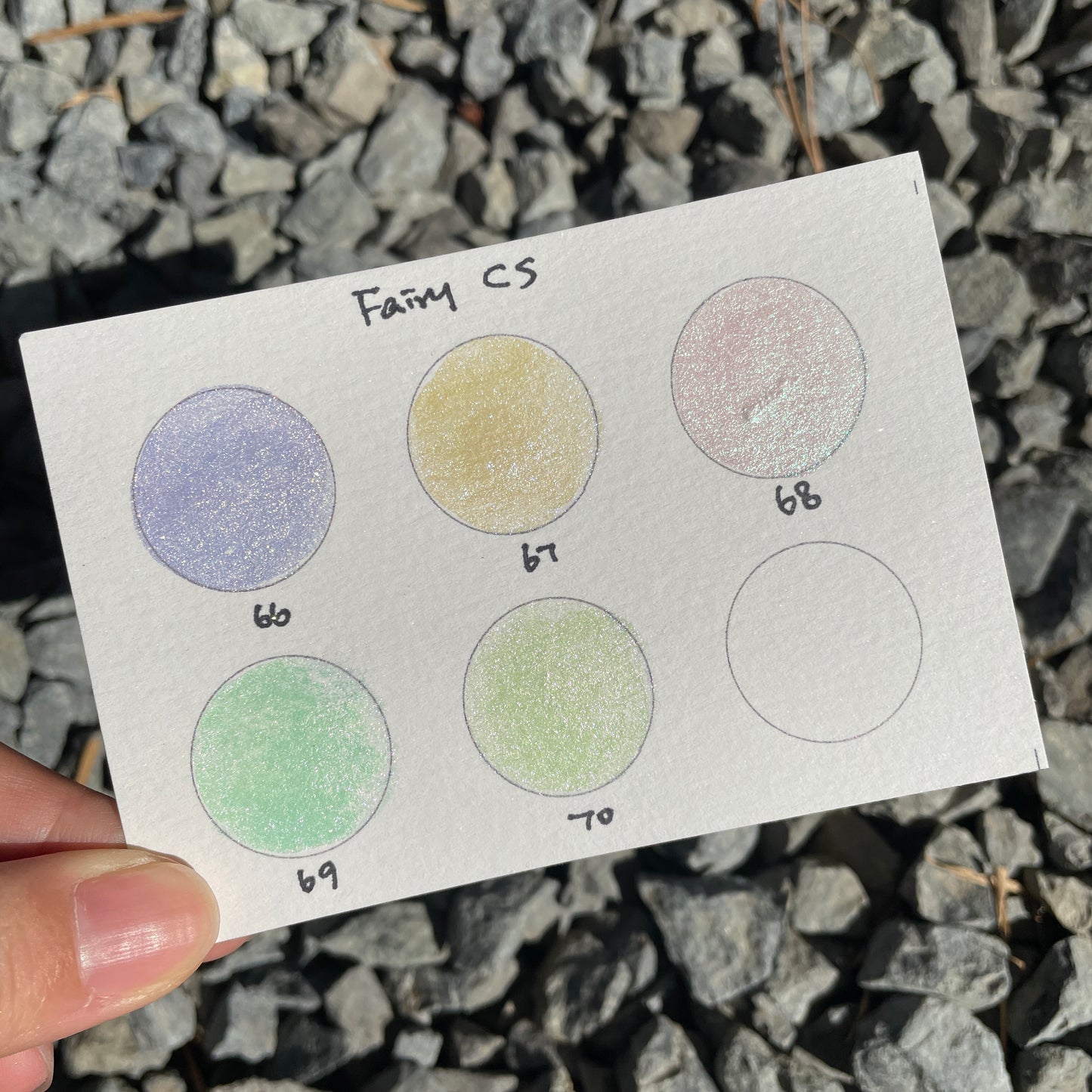 Button Fairy CS set handmade color shift shimmer watercolor paint