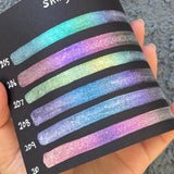 Shiny Fairy Vol.3 Dot card Handmade Color Shift Aurora Shimmer Metallic Chameleon Watercolor Paints by iuilewatercolors