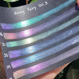 Limited Shiny Fairy Vol.3 Dot card Handmade Color Shift Aurora Shimmer Metallic Chameleon Watercolor Paints by iuilewatercolors