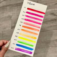 Neon Dot Card Tester Sampler Watercolor Paints