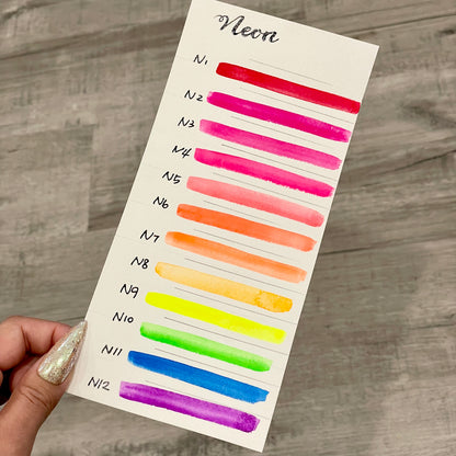 Quarter Neon set Handmade watercolor paints iuilewatercolors