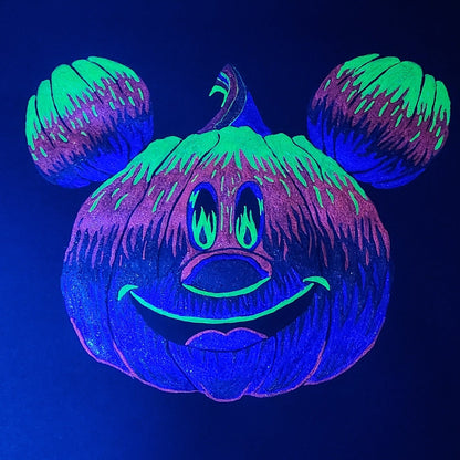 Jack-o-lantern Halloween 2023 Handmade Shimmer Neon Glittery Watercolor Paints by iuilewatercolors