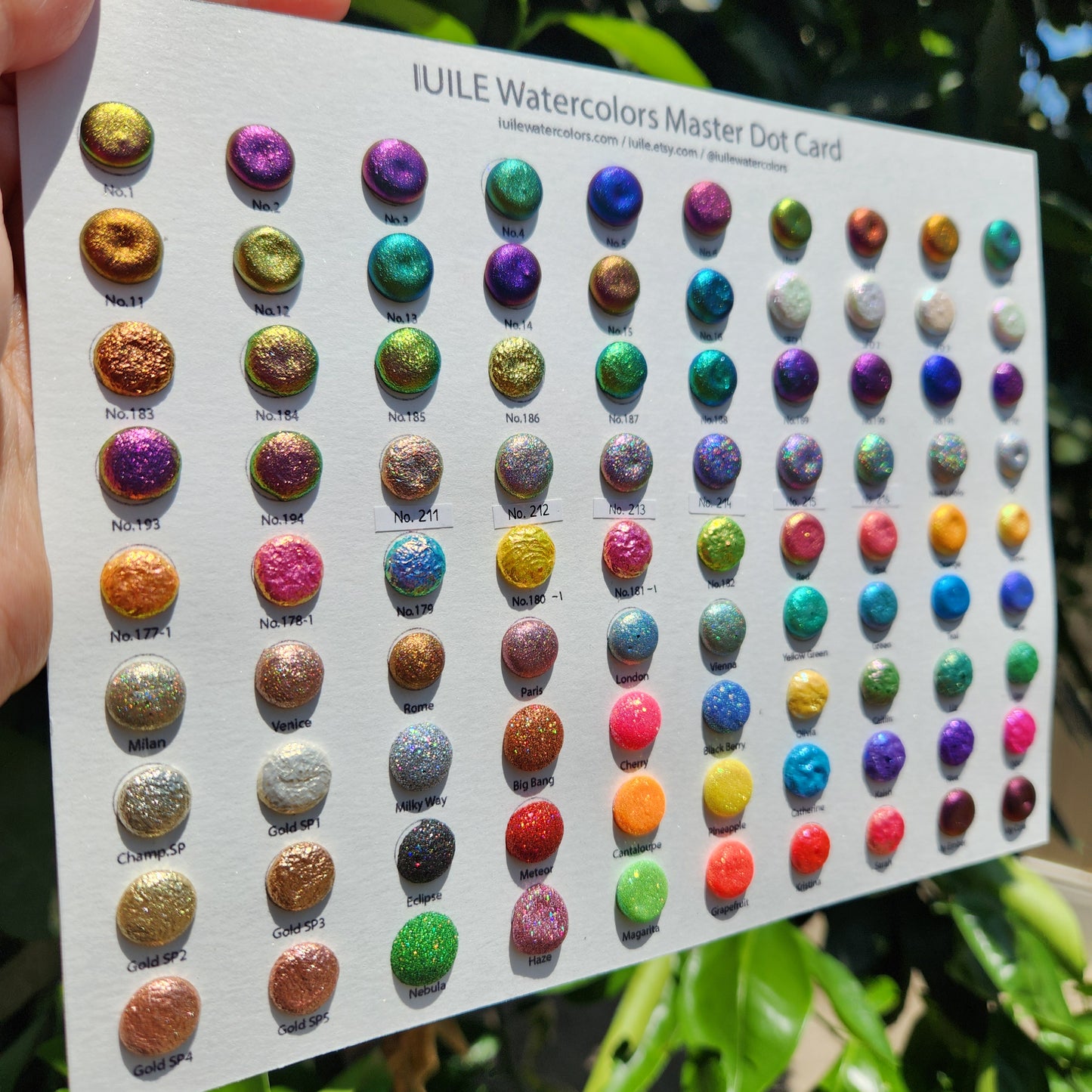 Master Tiny Dot Card Tester Sampler Limited handmade watercolor paints by iuilewatercolors